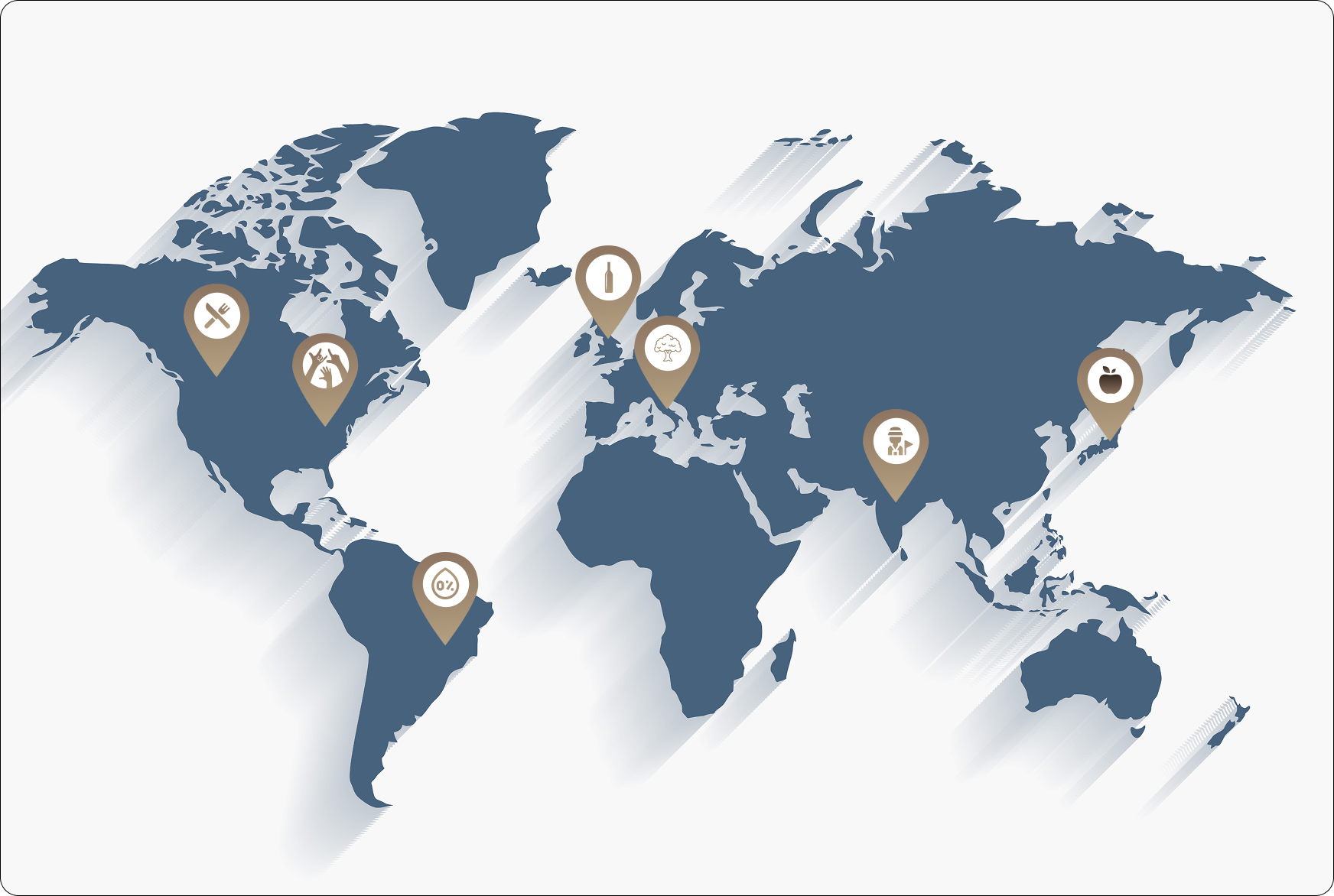Global Cider Map with pins marking locations worldwide